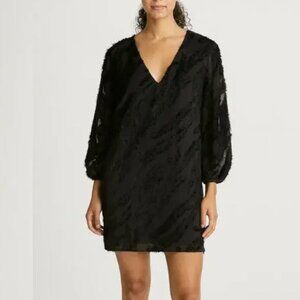 Crosby by Mollie Burch Ramey Black Dress Textured LBD like New